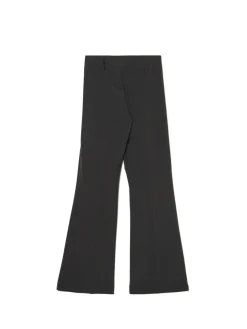 Cropp Spodnie*Ciemnoszare spodnie flare w kant surowygranatowy