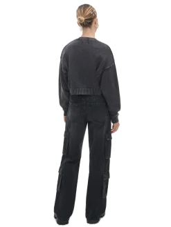 Cropp Swetry*Ciemno kardigan z agrafkami szary