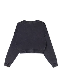 Cropp Swetry*Ciemno kardigan z agrafkami szary