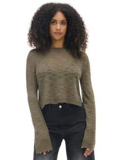 Cropp Swetry*Ciemno krótki sweter zielony