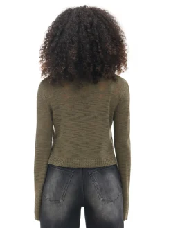 Cropp Swetry*Ciemno krótki sweter zielony