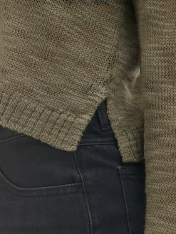 Cropp Swetry*Ciemno krótki sweter zielony