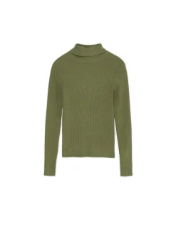 Cropp Swetry*Ciemno sweter z półgolfem zielony