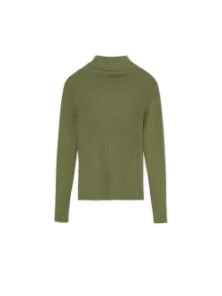 Cropp Swetry*Ciemno sweter z półgolfem zielony