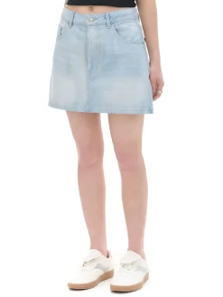 Cropp Spódnice*Cieniowana jasna jeansowa spódnica niebieski