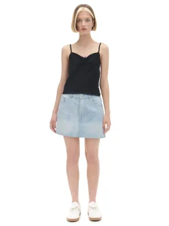 Cropp Spódnice*Cieniowana jasna jeansowa spódnica niebieski