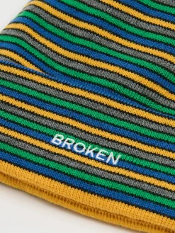 Cropp Czapki*Czapka beanie w paski zielony