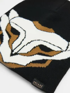Cropp Czapki*Czapka beanie z nadrukiem Arcane czarny