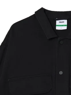 Cropp Kurtki, Płaszcze|Denim*Czarna bawełniana kurtka katanka czarny