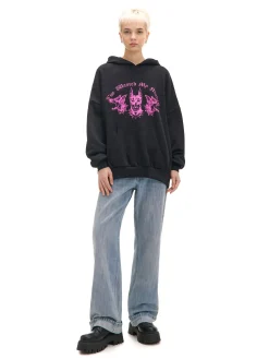 Cropp Unisex|Unisex*Czarna bluza hoodie z dobermanami UNISEX czarny