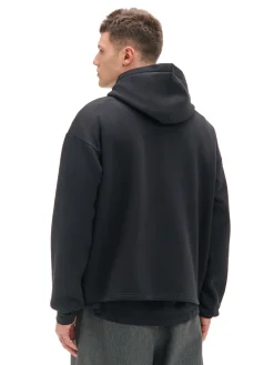 Cropp Bluzy*Czarna bluza hoodie z naszyjnikiem czarny