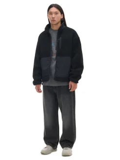 Cropp Bluzy*Czarna bluza sherpa czarny