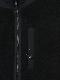 Cropp Bluzy*Czarna bluza sherpa czarny