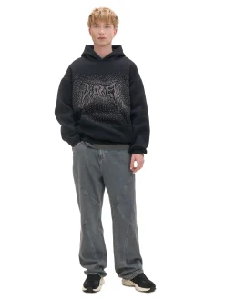 Cropp Bluzy*Czarna bluza z aplikacją czarny