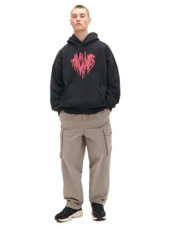 Cropp Bluzy|Unisex*Czarna bluza z efektownym nadrukiem UNISEX czarny