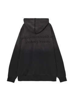 Cropp Bluzy*Czarna bluza z kapturem czarny