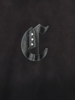 Cropp Bluzy*Czarna bluza z kapturem czarny