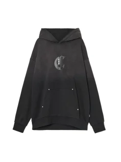 Cropp Bluzy*Czarna bluza z kapturem czarny