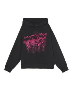 Cropp Bluzy*Czarna bluza z kapturem Monster High czarny