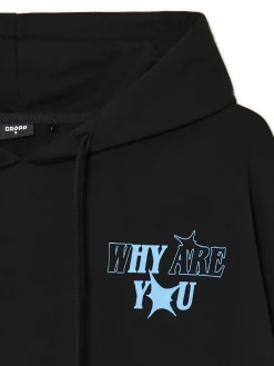 Cropp Bluzy*Czarna bluza z napisami czarny