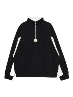 Cropp Bluzy*Czarna bluza ze stójką czarny