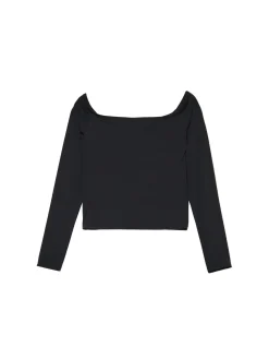 Cropp Koszulki, Topy*Czarna bluzka typu carmen czarny
