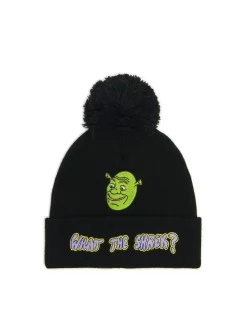 Cropp Czapki*Czarna czapka beanie Shrek czarny