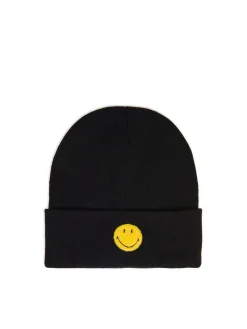 Cropp Czapki*Czarna czapka beanie z naszywką Smiley® czarny