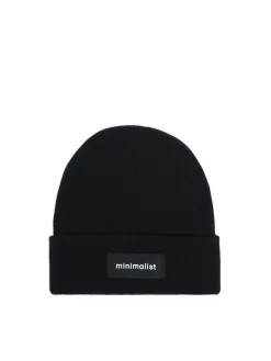 Cropp Czapki*Czarna czapka beanie z naszywką czarny