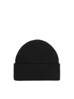 Cropp Czapki|Basic*Czarna czapka beanie z naszywką czarny