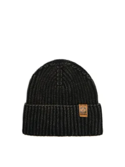 Cropp Czapki*Czarna czapka beanie z naszywką czarny
