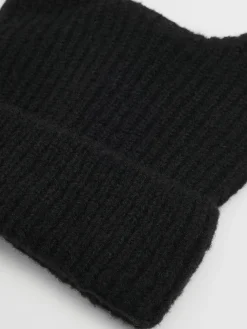 Cropp Czapki*Czarna czapka z kocimi uszkami czarny