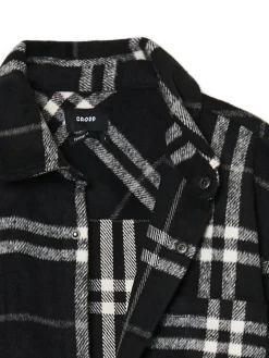Cropp Koszule*Czarna flanelowa koszula z domieszką wełny czarny
