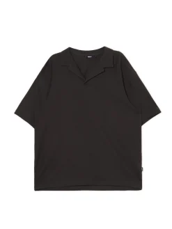 Cropp Koszulki*Czarna gładka koszulka polo szary