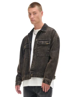 Cropp Kurtki, Płaszcze|Denim*Czarna jeansowa kurtka czarny