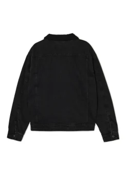 Cropp Kurtki, Płaszcze|Denim*Czarna jeansowa kurtka sherpa czarny