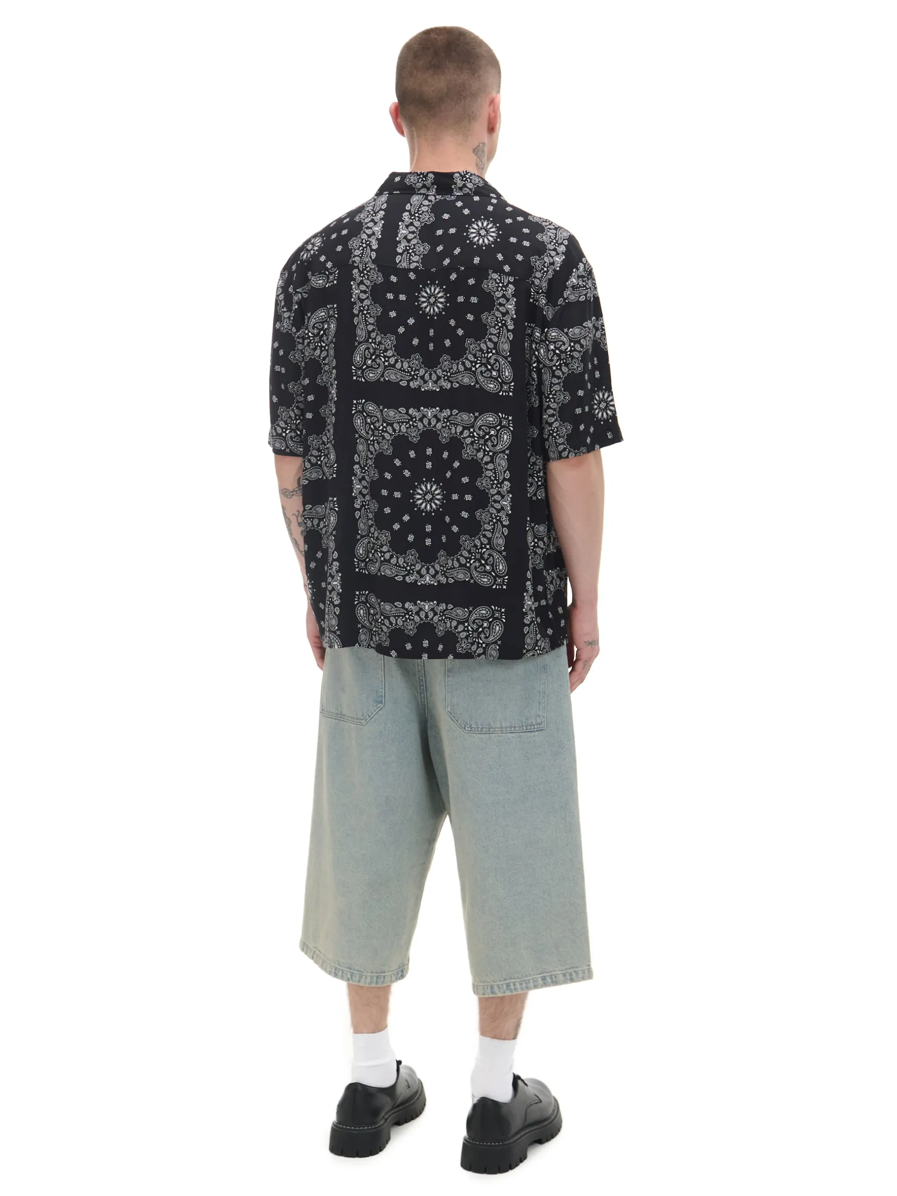 Cropp Koszule*Czarna koszula z krótkim rękawem czarny