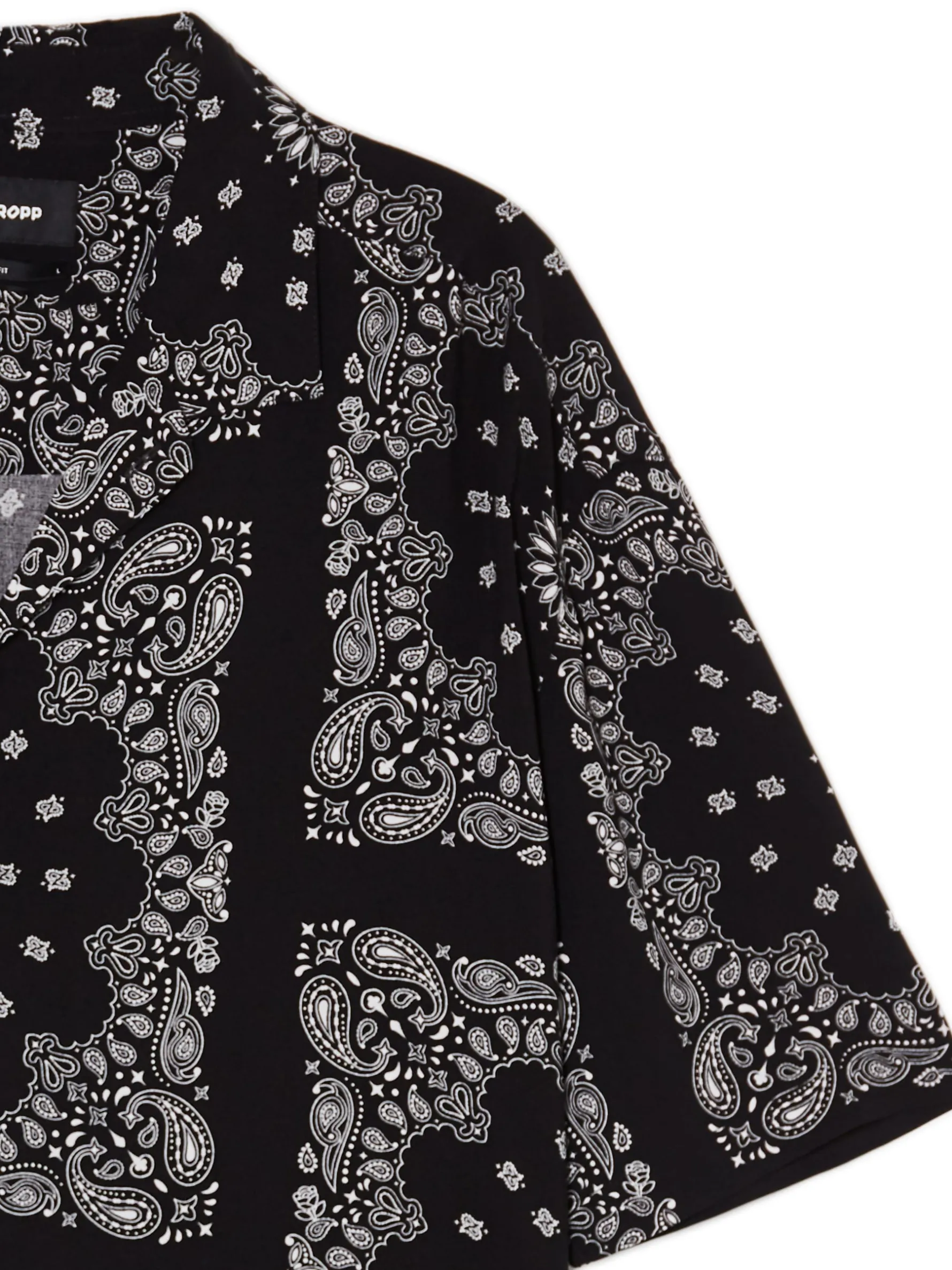 Cropp Koszule*Czarna koszula z krótkim rękawem czarny