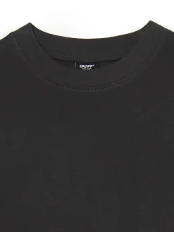 Cropp Koszulki*Czarna koszulka basic szary