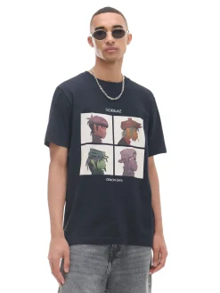 Cropp Koszulki*Czarna koszulka Gorillaz czarny