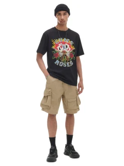 Cropp Koszulki*Czarna koszulka Guns N' Roses czarny