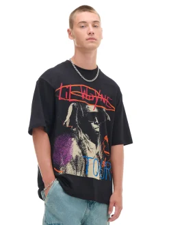 Cropp Koszulki*Czarna koszulka Lil Wayne czarny