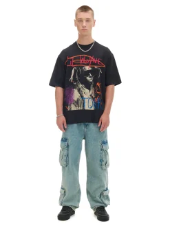 Cropp Koszulki*Czarna koszulka Lil Wayne czarny