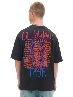 Cropp Koszulki*Czarna koszulka Lil Wayne czarny