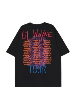 Cropp Koszulki*Czarna koszulka Lil Wayne czarny