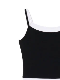 Cropp Koszulki, Topy*Czarna koszulka z białymi wstawkami czarny
