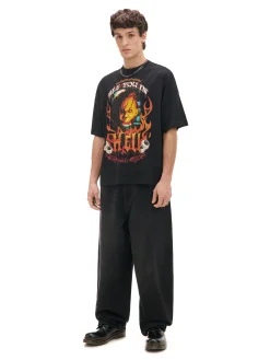 Cropp Koszulki*Czarna koszulka z Laleczką Chucky czarny