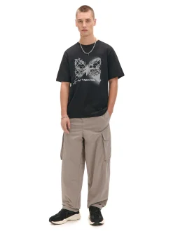 Cropp Koszulki*Czarna koszulka z motylem czarny