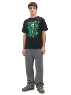 Cropp Koszulki|Unisex*Czarna koszulka z nadrukiem Beetlejuice UNISEX czarny