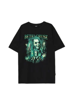 Cropp Koszulki|Unisex*Czarna koszulka z nadrukiem Beetlejuice UNISEX czarny